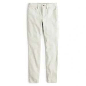 J crew 31x28  9” midrise corduroy Toothpick Jean cream beige 0565 neutral